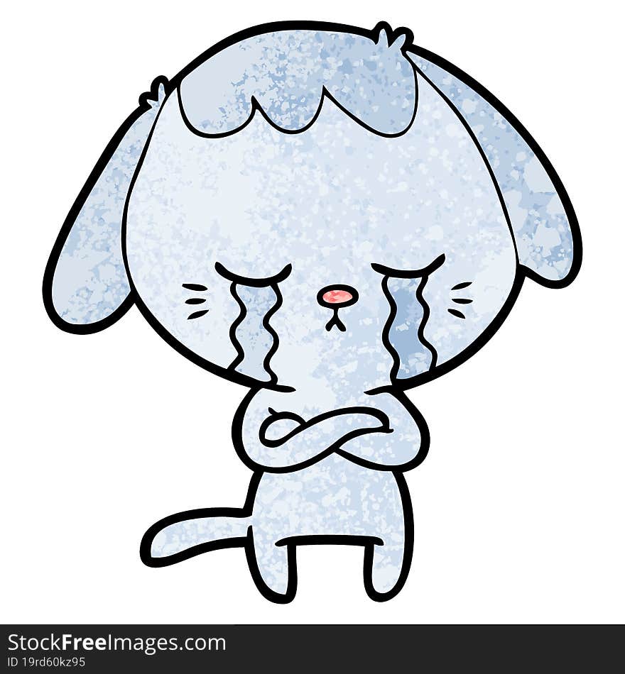 cute puppy crying cartoon. cute puppy crying cartoon