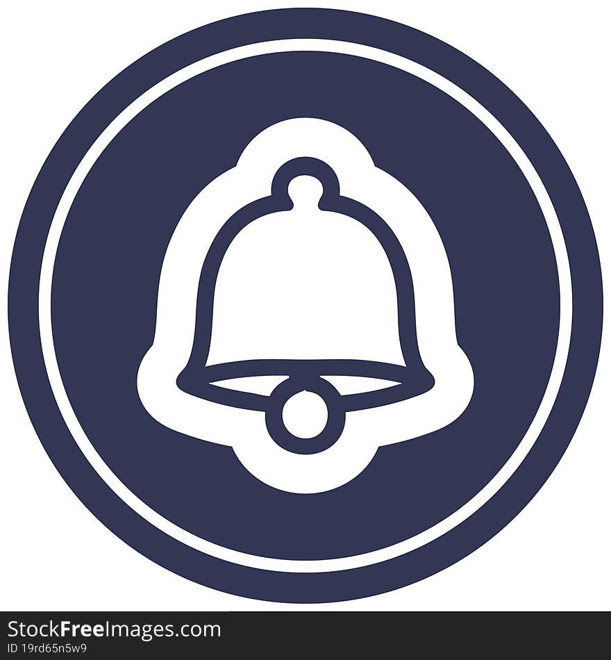 old bell circular icon symbol