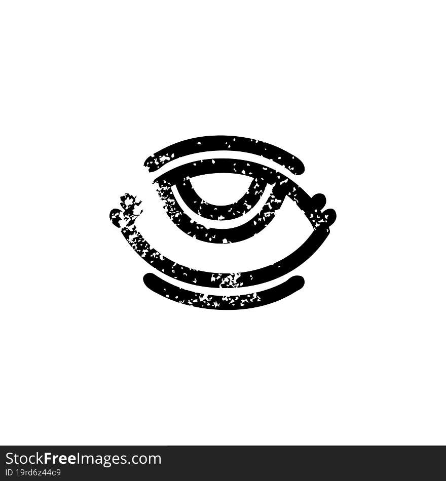 eye symbol distressed icon