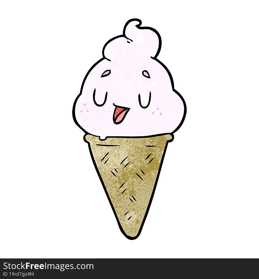 cute cartoon ice cream. cute cartoon ice cream