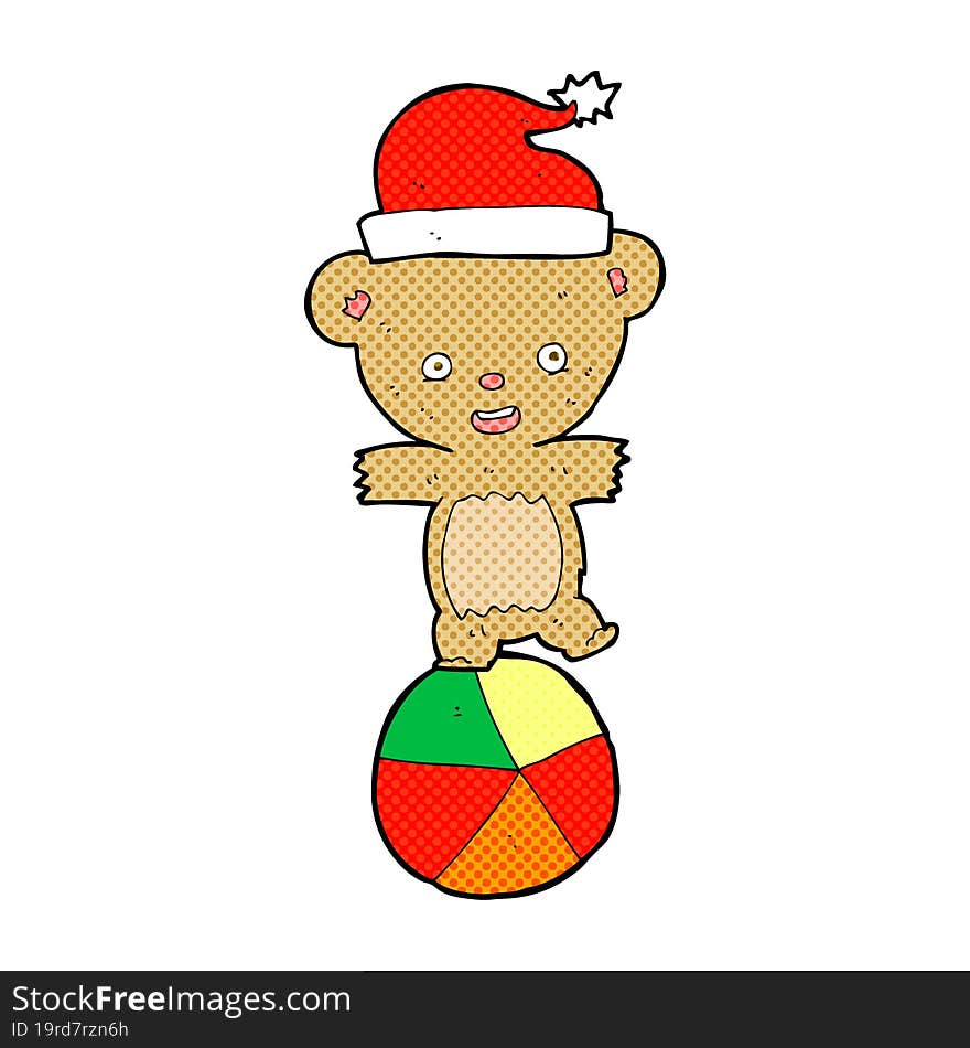 cartoon christmas teddy bear