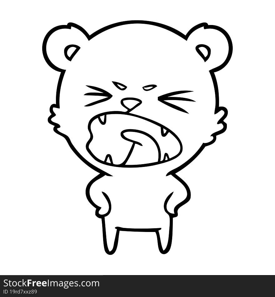 angry cartoon bear. angry cartoon bear