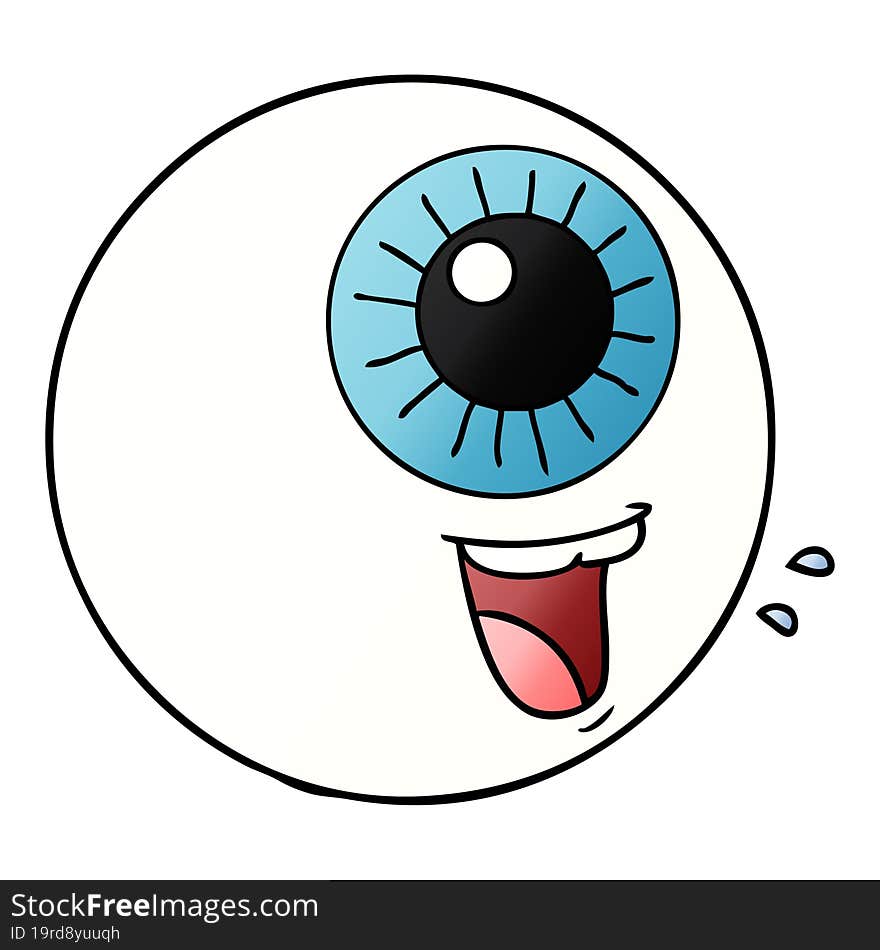 cartoon eyeball laughing. cartoon eyeball laughing