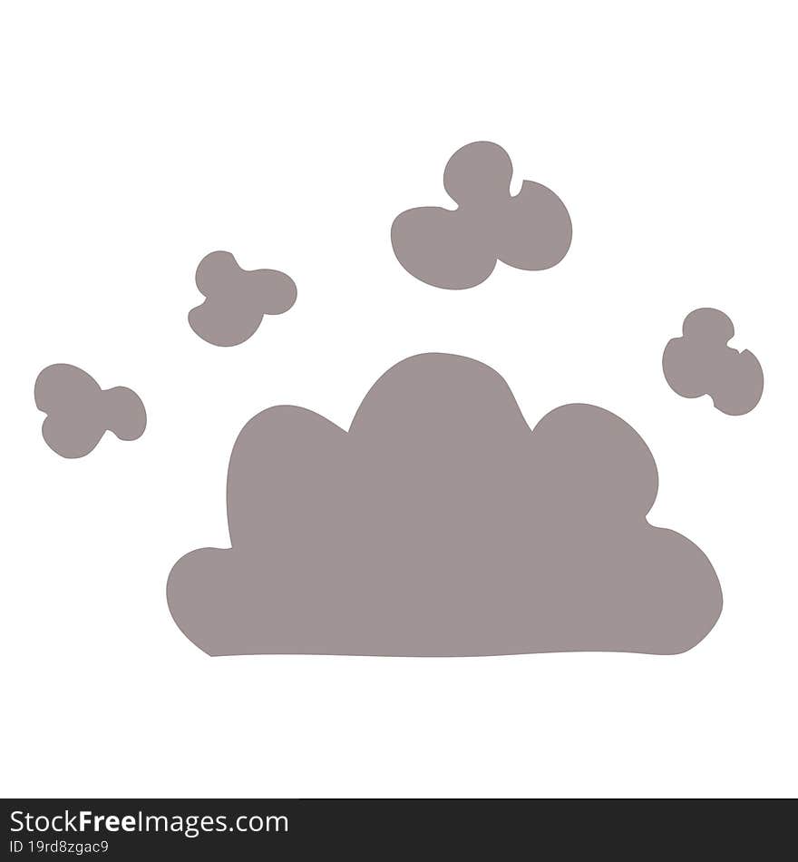 Cartoon Doodle Weather Cloud