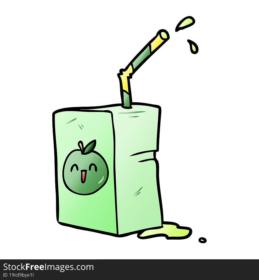 cartoon apple juice box. cartoon apple juice box