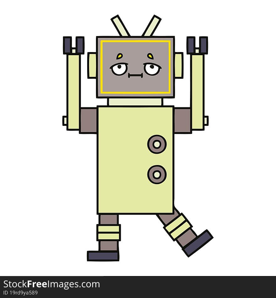 cute cartoon of a robot. cute cartoon of a robot