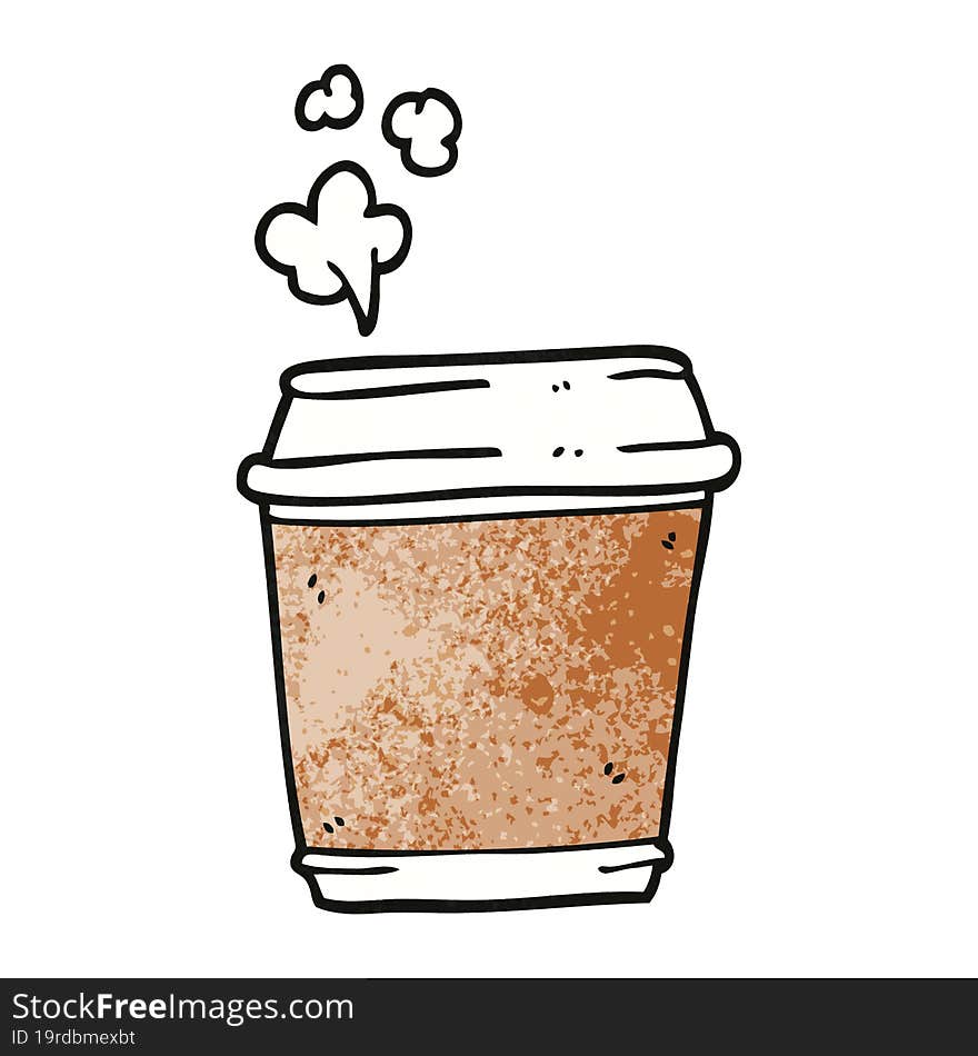 cartoon doodle coffee cup