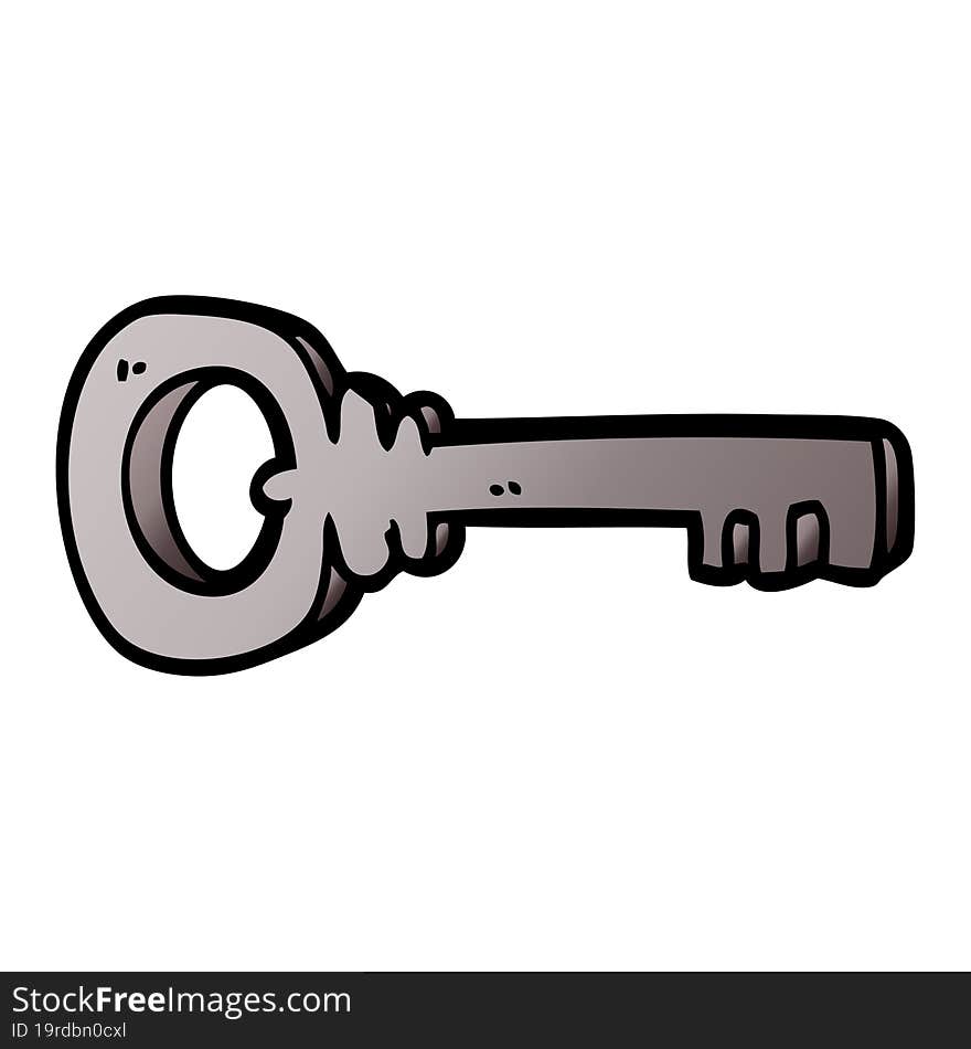 Cartoon Doodle Metal Key