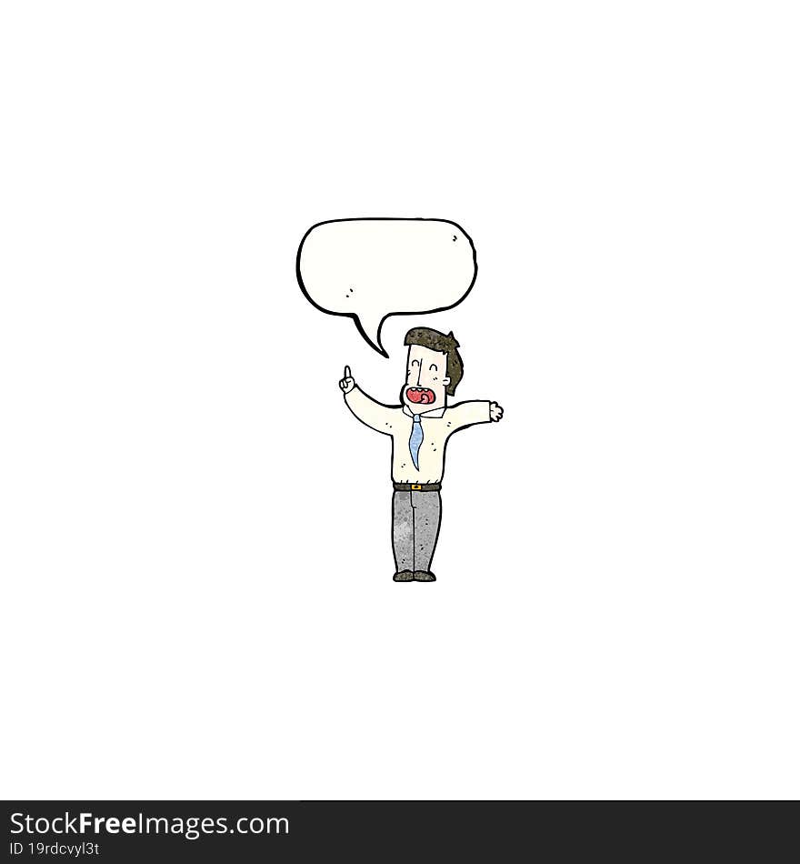 cartoon businessman talking