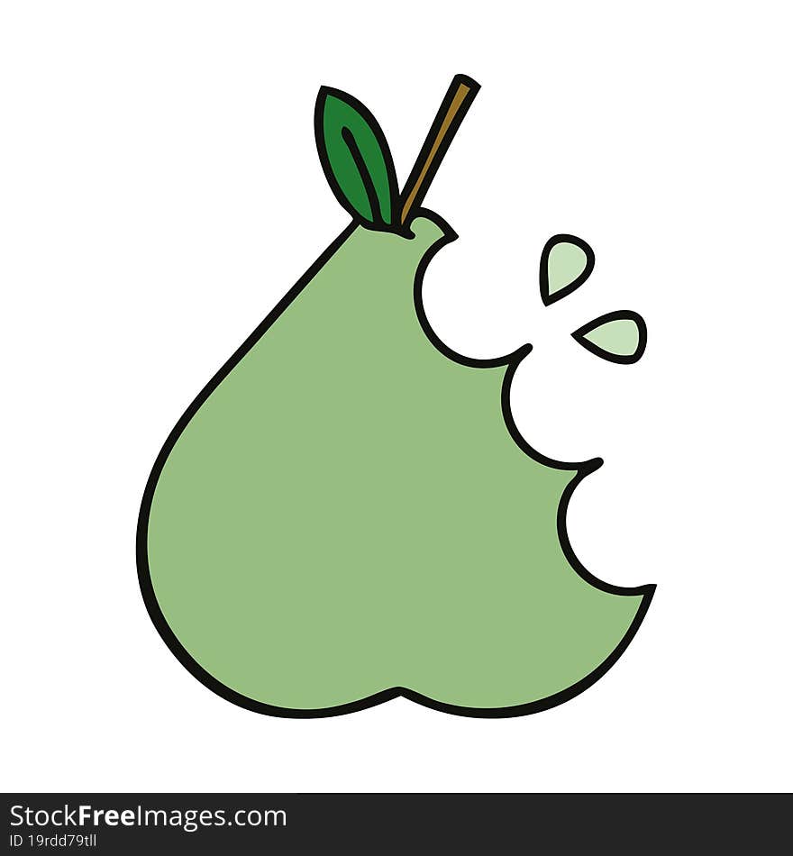 cute cartoon of a green pear. cute cartoon of a green pear