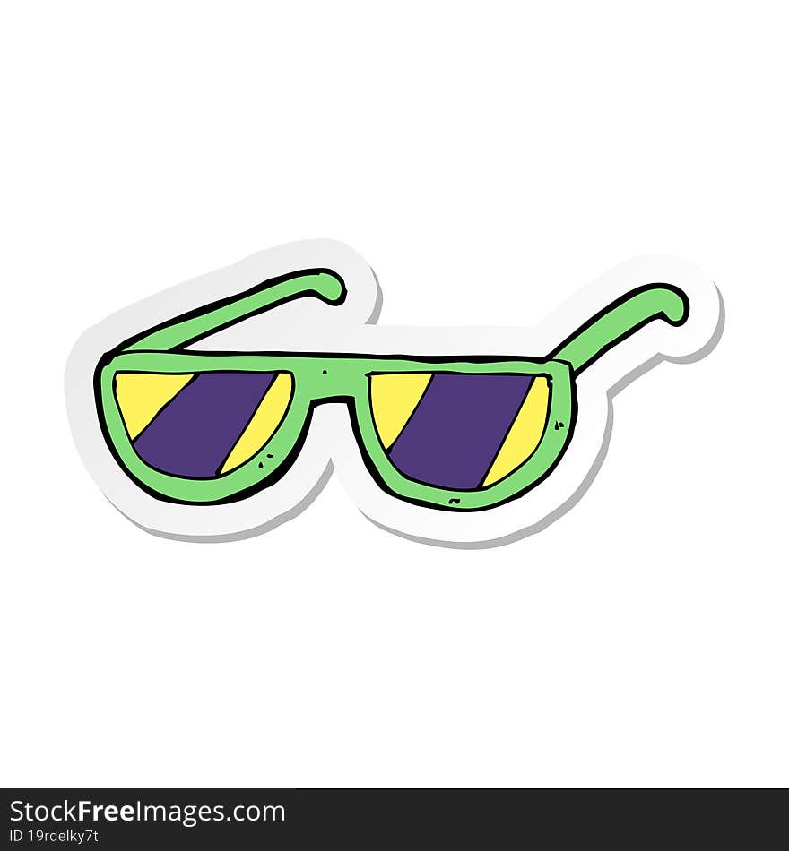 sticker of a cartoon x ray spectacles