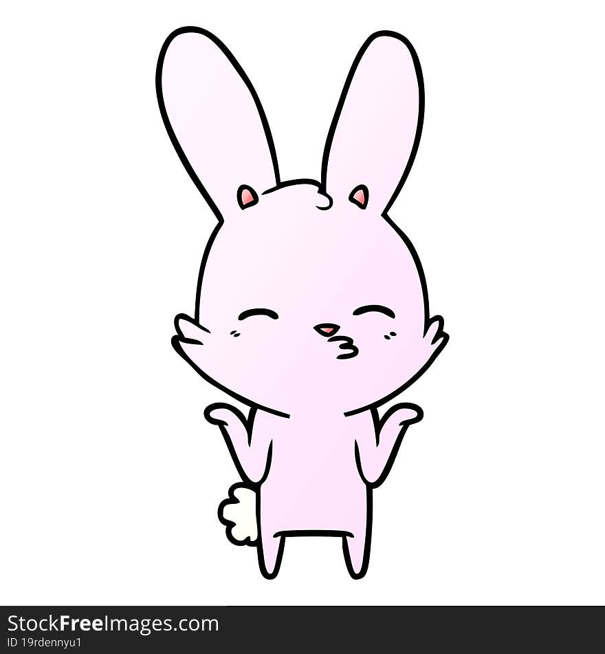 curious bunny cartoon. curious bunny cartoon