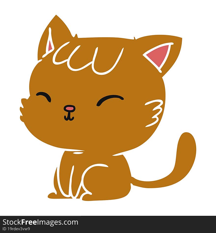 Cartoon Of Cute Kawaii Cat