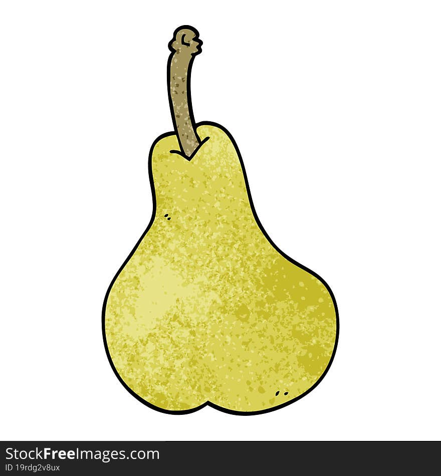 cartoon doodle of a pear