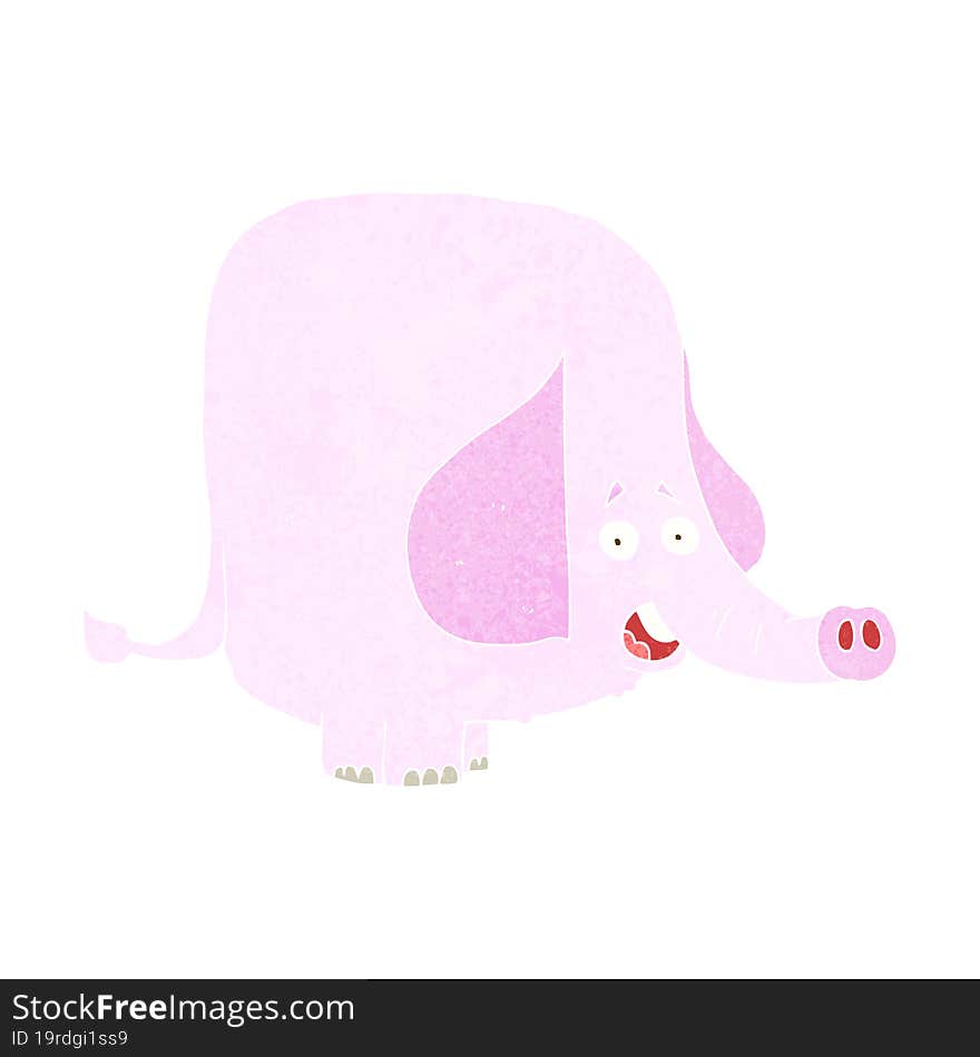 Cartoon Pink Elephant