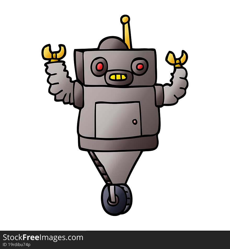 cartoon doodle robot