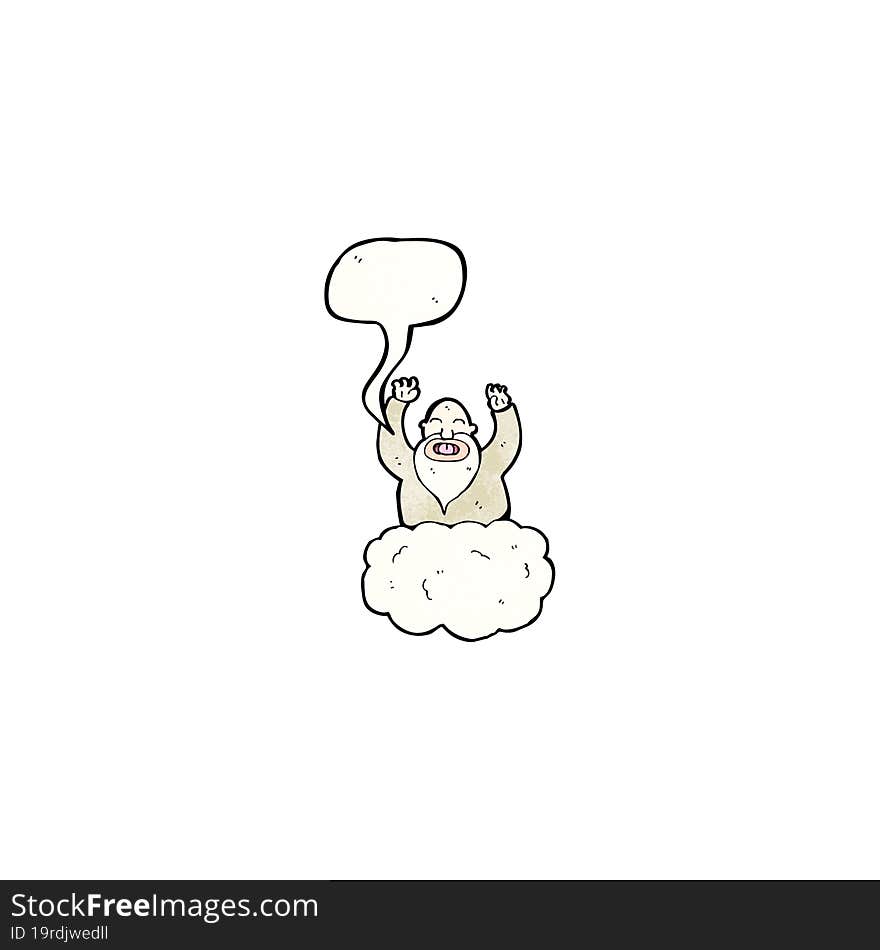 god on cloud cartoon