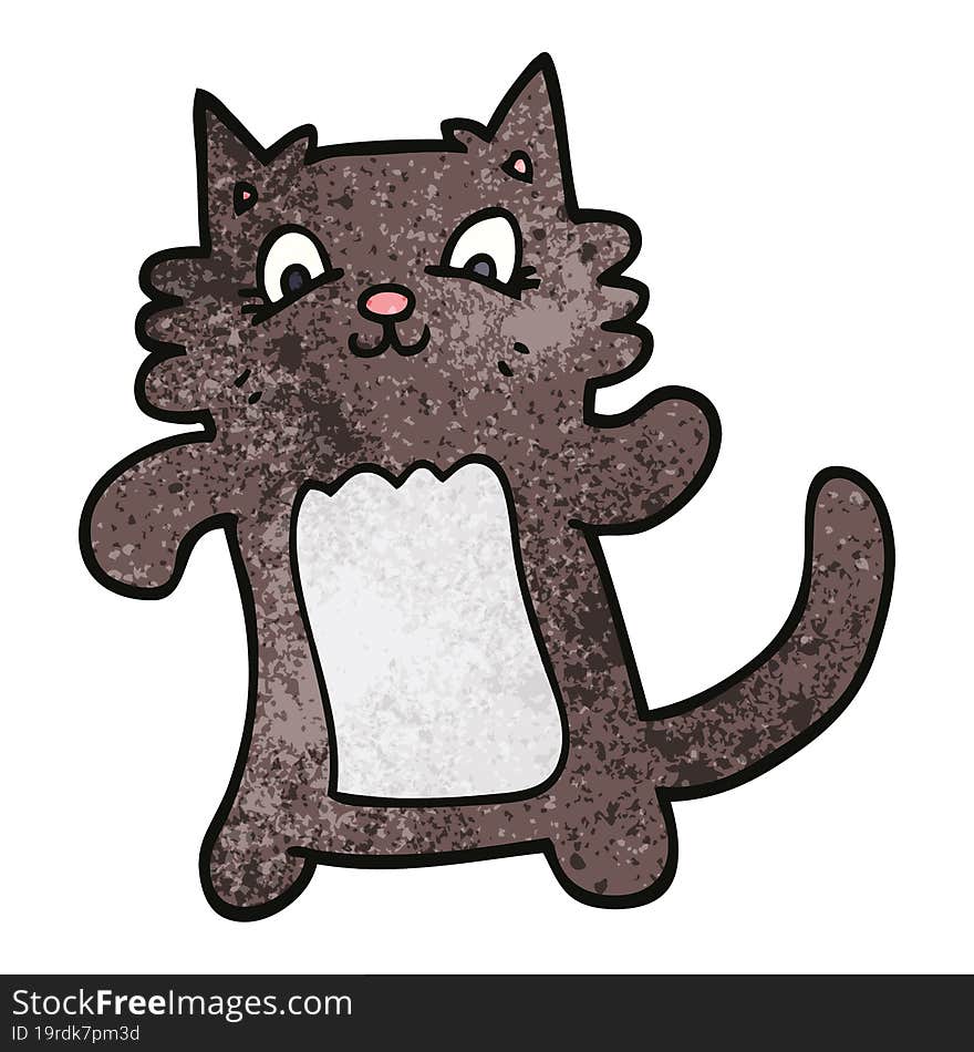 cartoon doodle happy cat