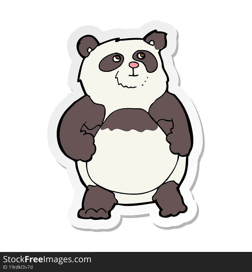 sticker of a cartoon panda