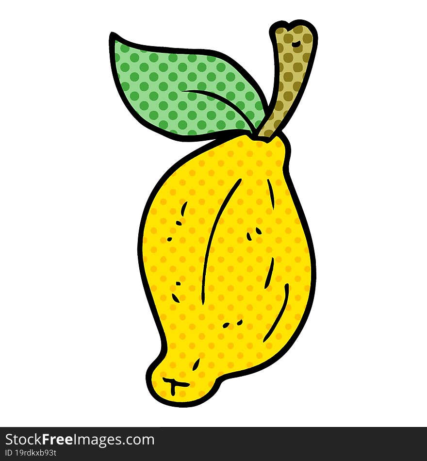 Cartoon Doodle Organic Lemon