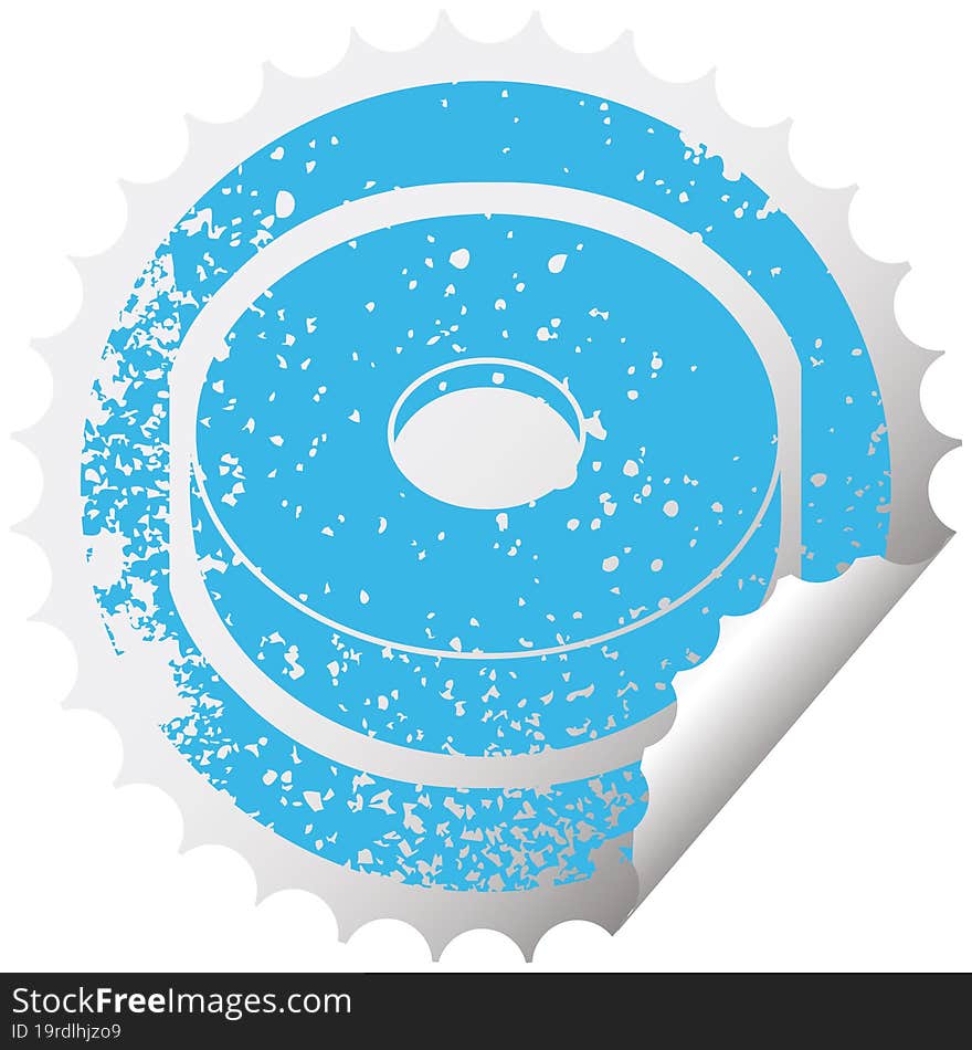 donut graphic distressed sticker