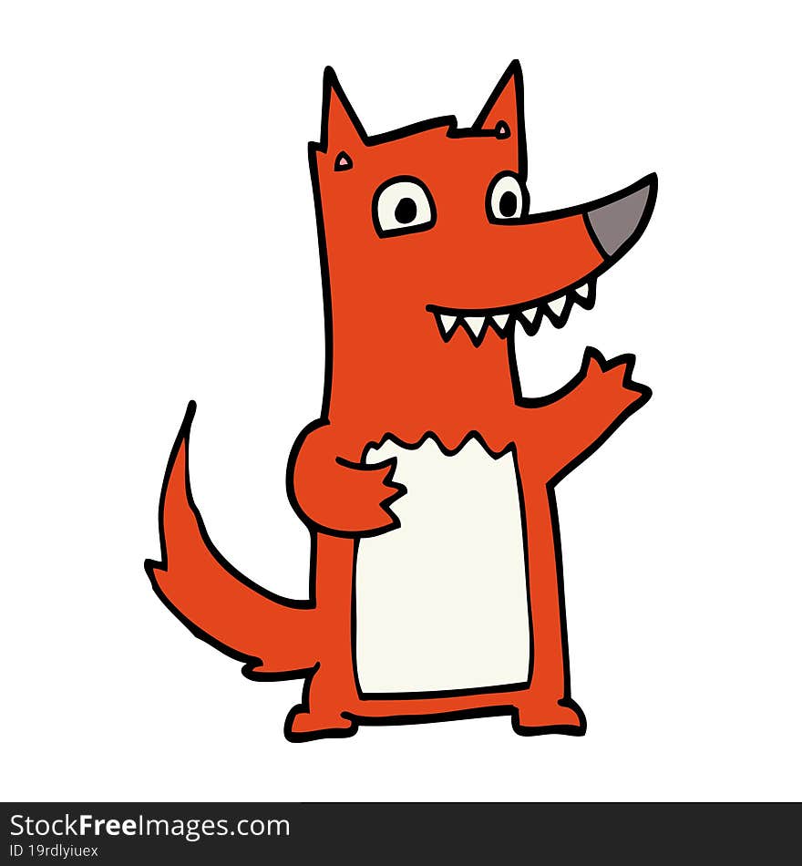 cartoon wolf