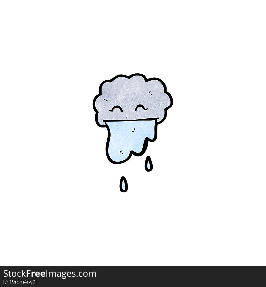 cartoon raining cloud