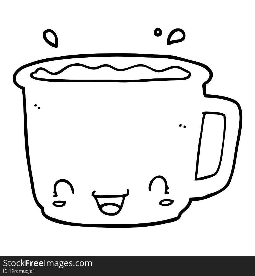 Cartoon Cup Of Coffee