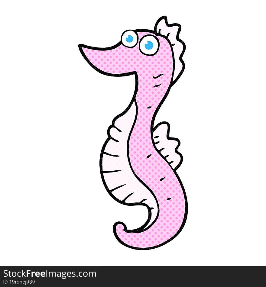 Cartoon Seahorse