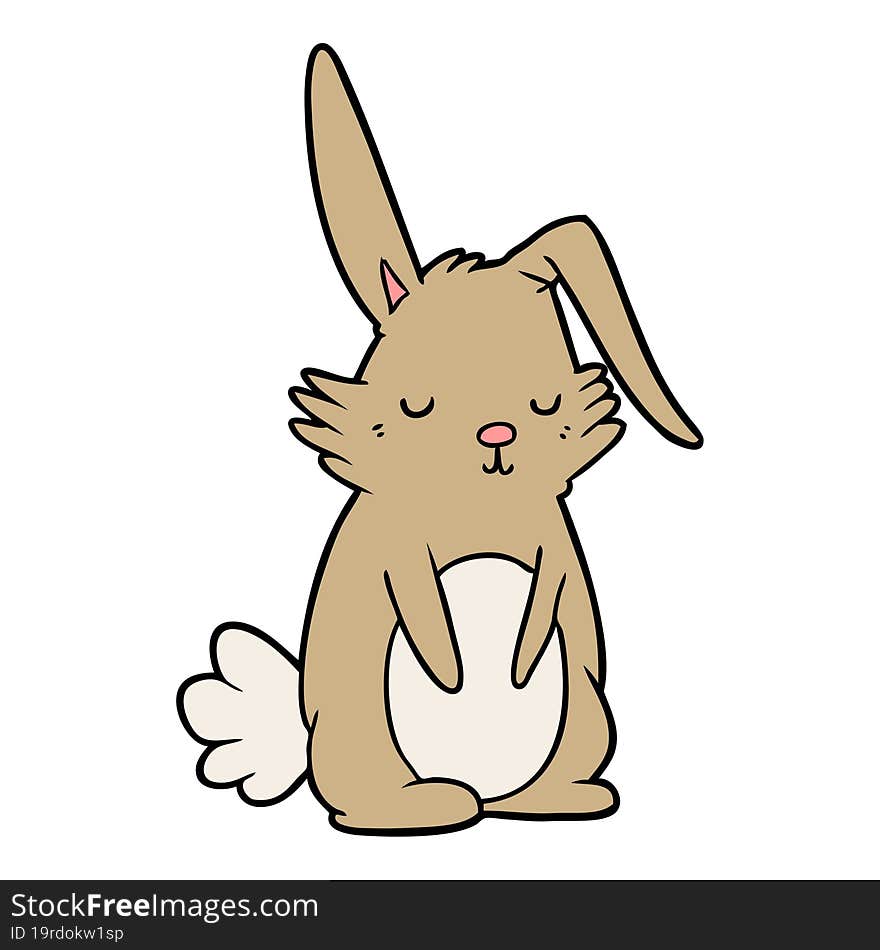 cartoon sleepy rabbit. cartoon sleepy rabbit