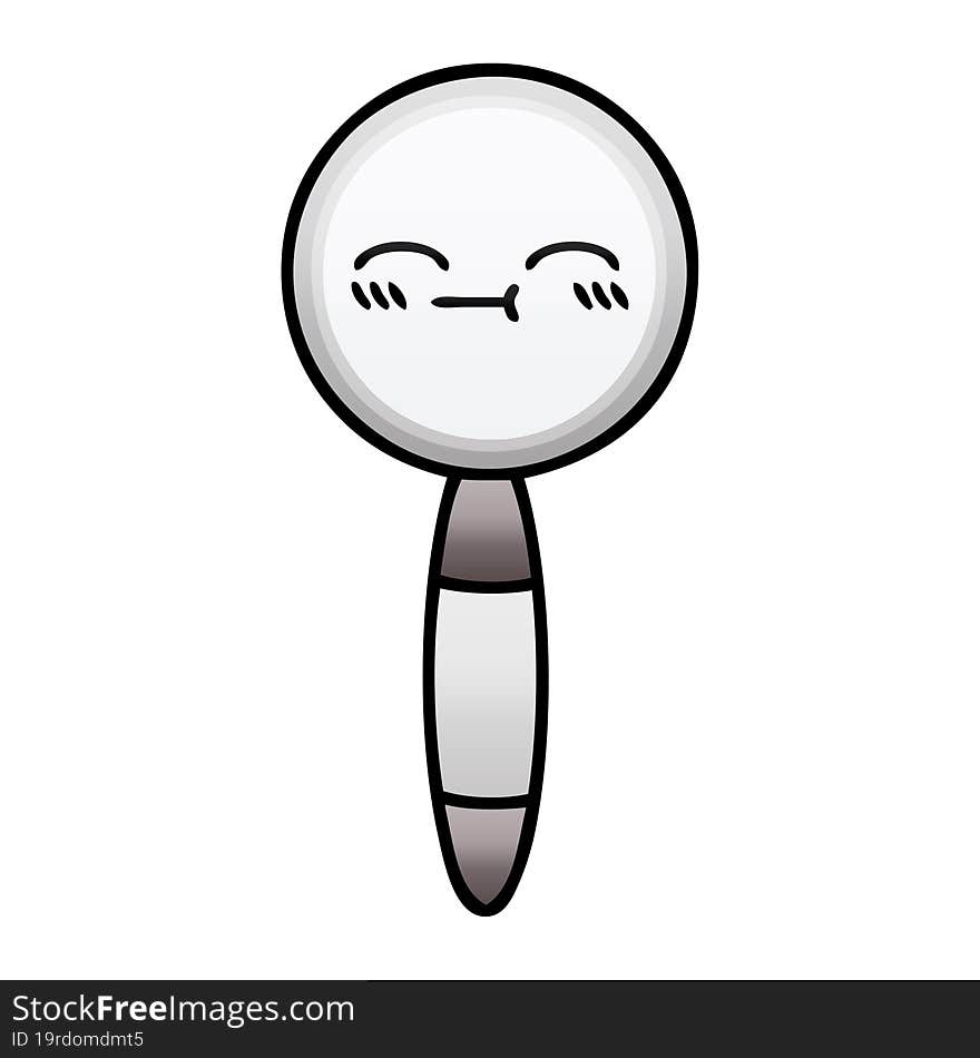 gradient shaded cartoon magnifying glass