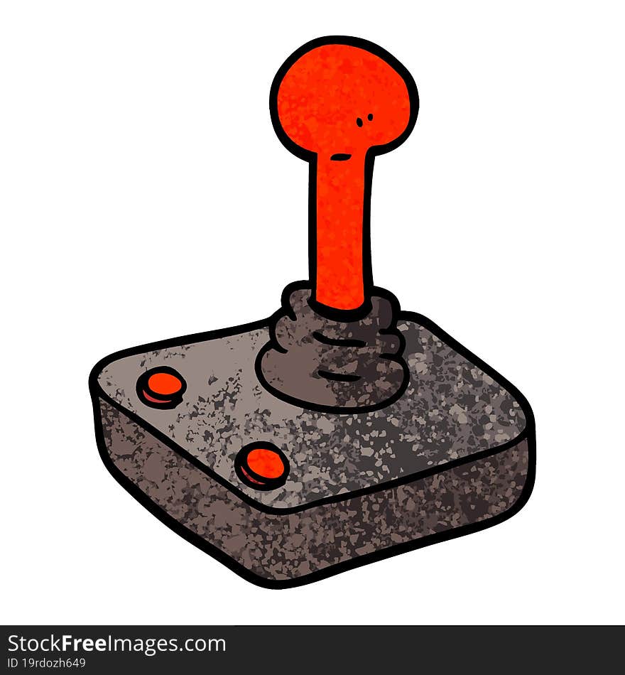 grunge textured illustration cartoon joystick