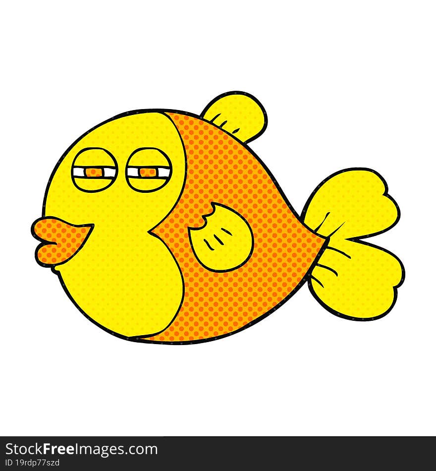 freehand drawn cartoon fish