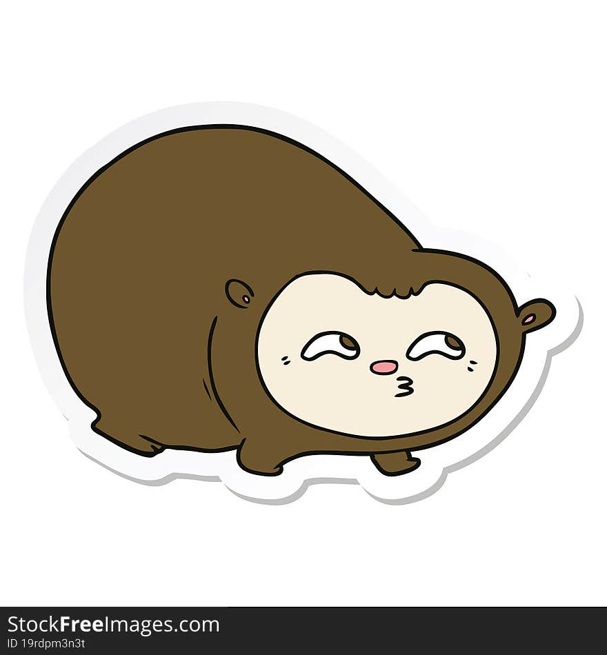 sticker of a cartoon wombat