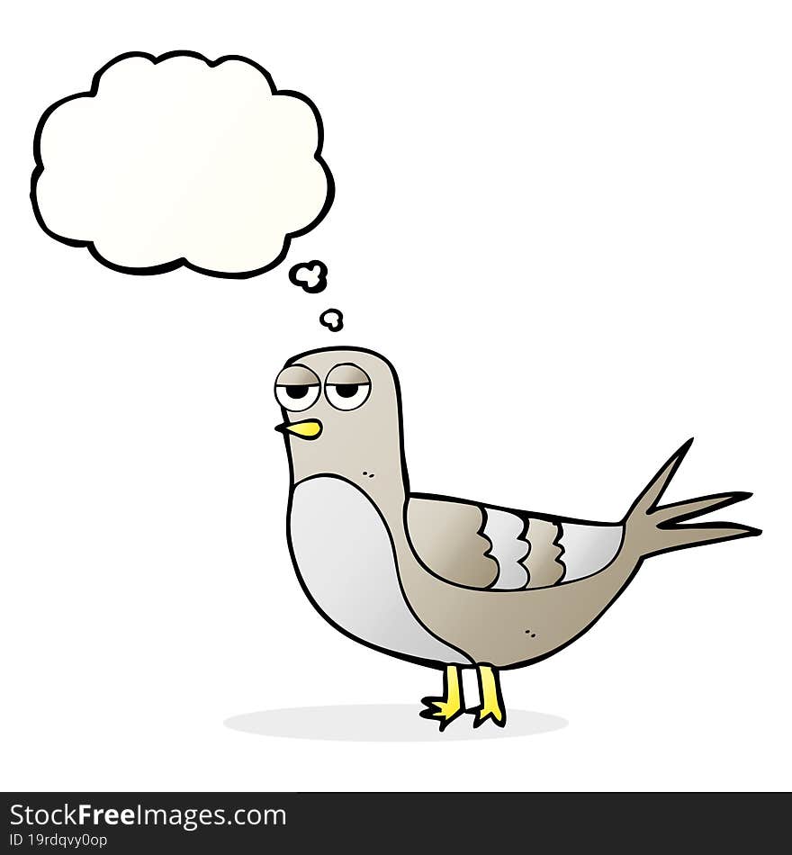 Thought Bubble Cartoon Pigeon