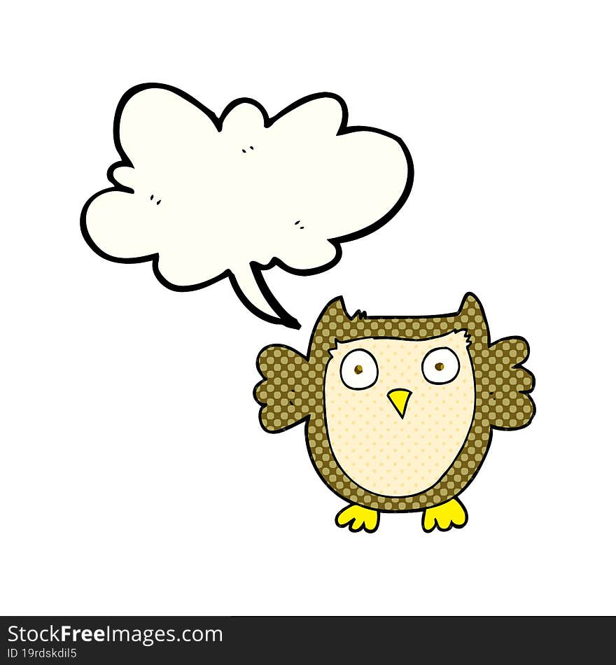 comic book speech bubble cartoon owl