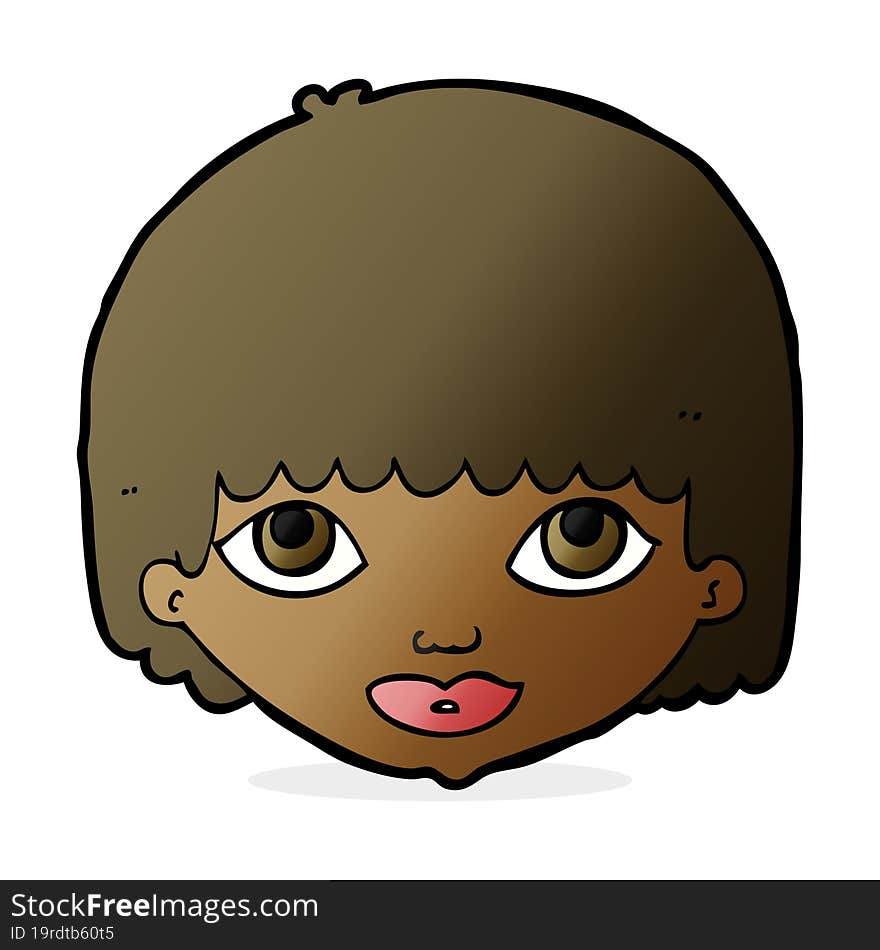 Cartoon Female Face