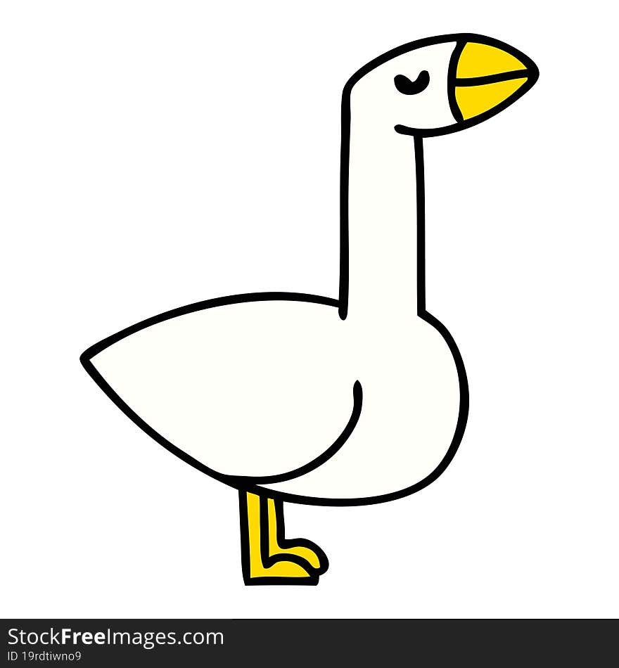 cartoon of a proud goose