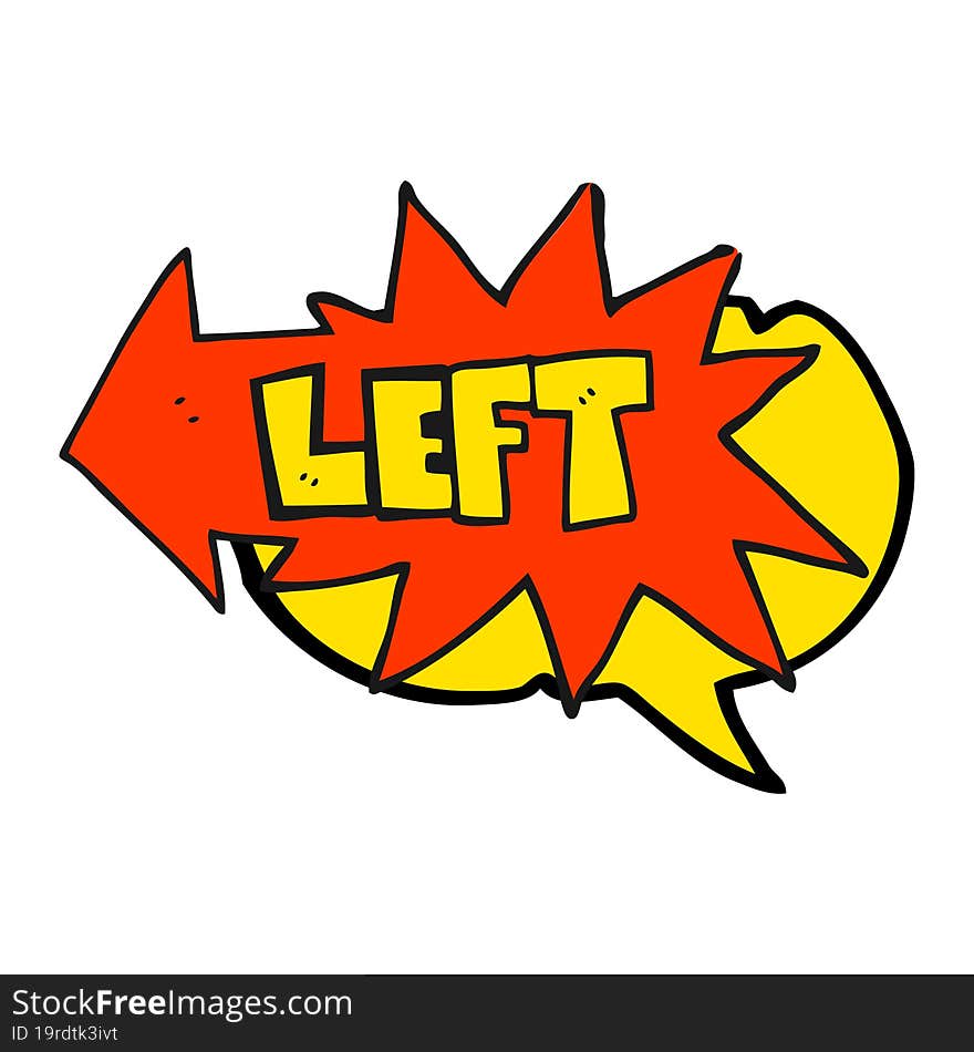 Speech Bubble Cartoon Left Symbol