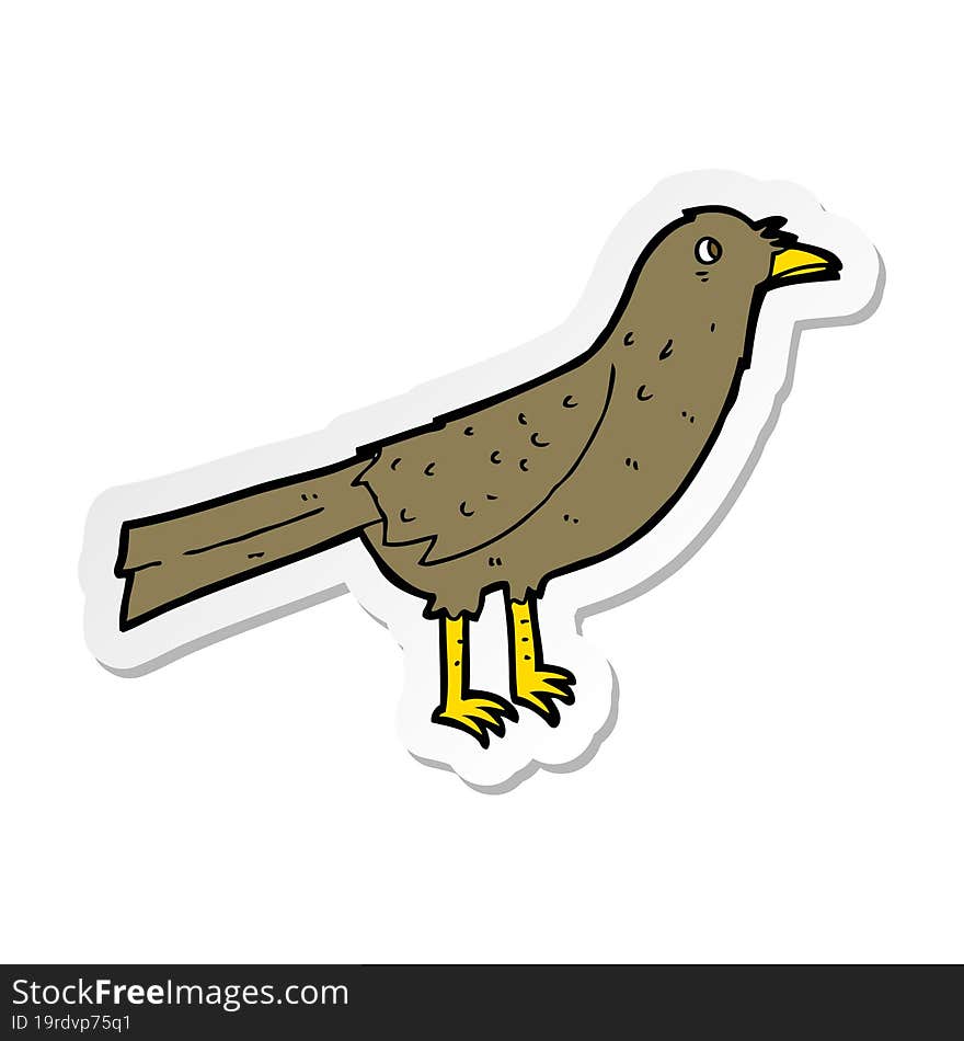 sticker of a cartoon bird