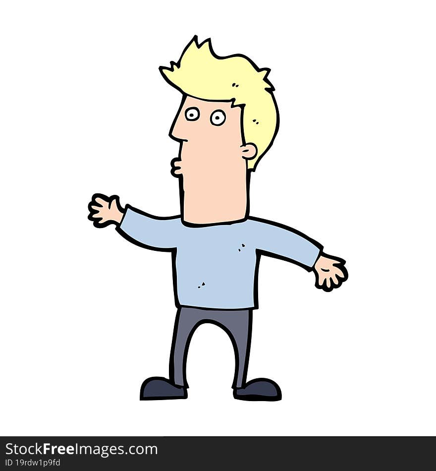 cartoon surprised man