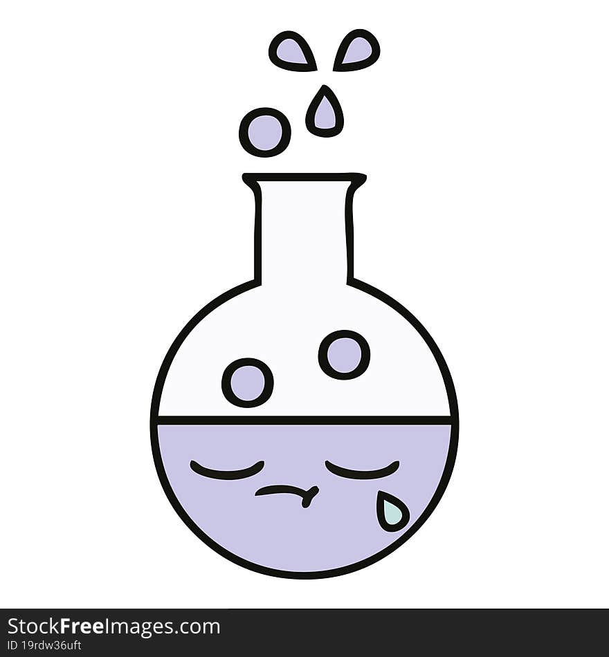 Cute Cartoon Test Tube