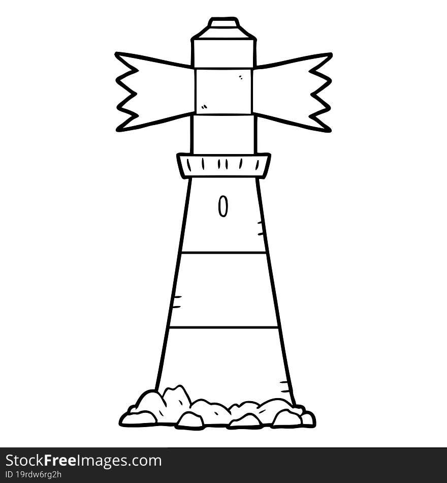 cartoon lighthouse. cartoon lighthouse