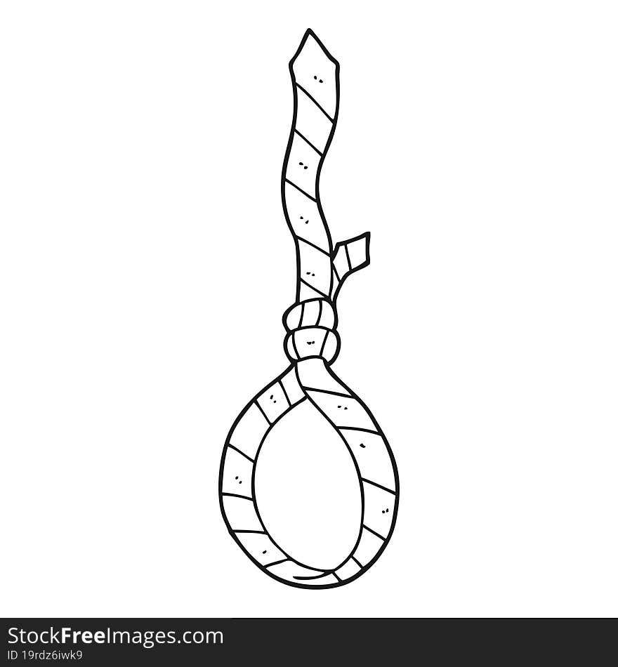 Black And White Cartoon Work Tie Noose