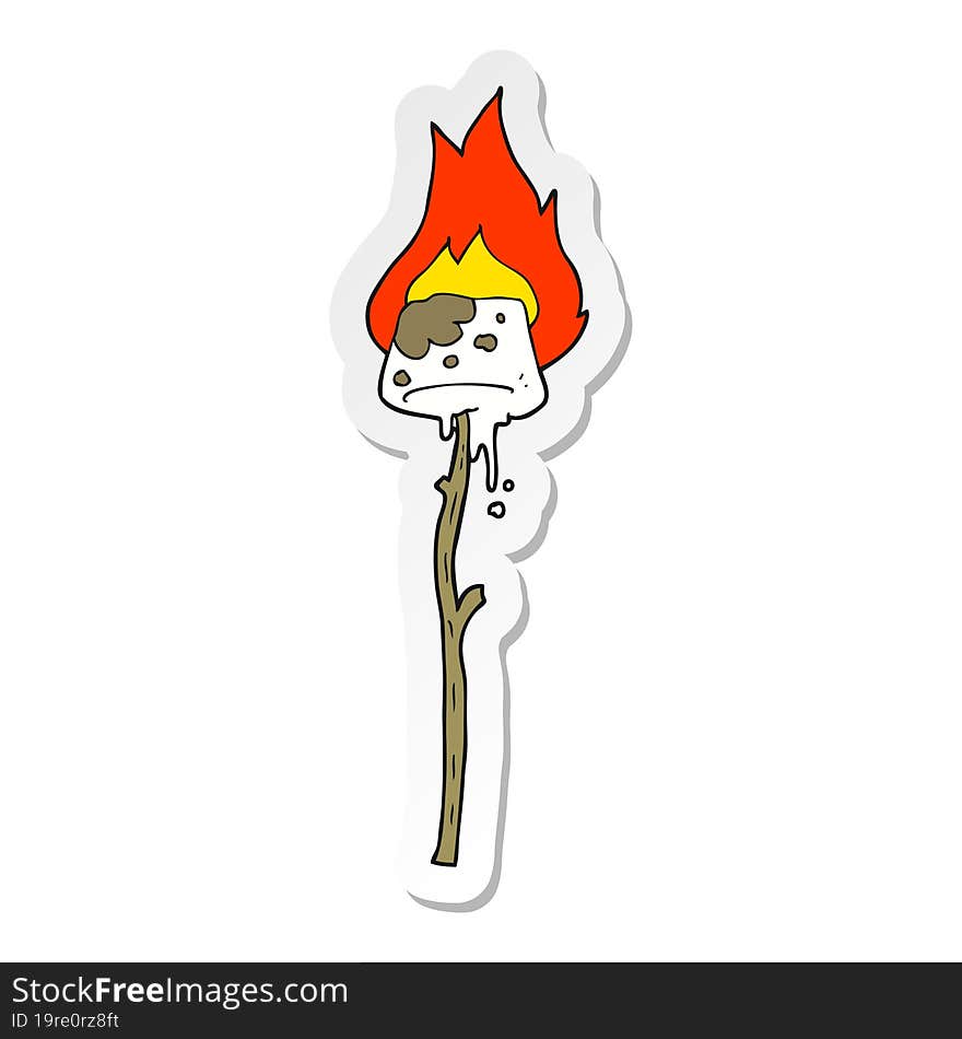 sticker of a cartoon marshmallow