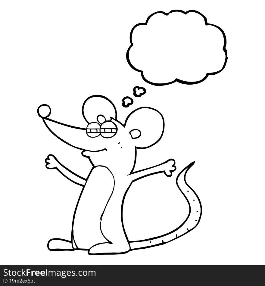 thought bubble cartoon mouse