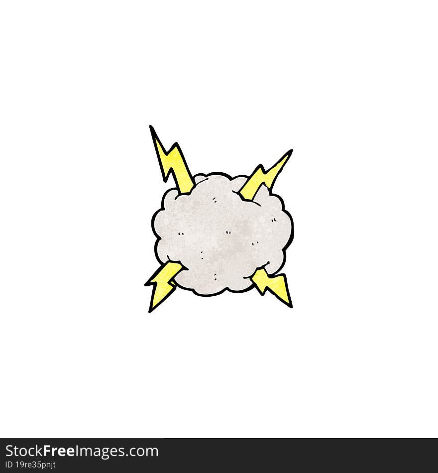 cartoon thunder cloud