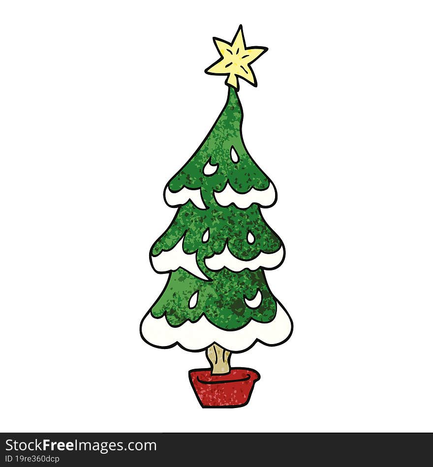 Cartoon Doodle Christmas Tree