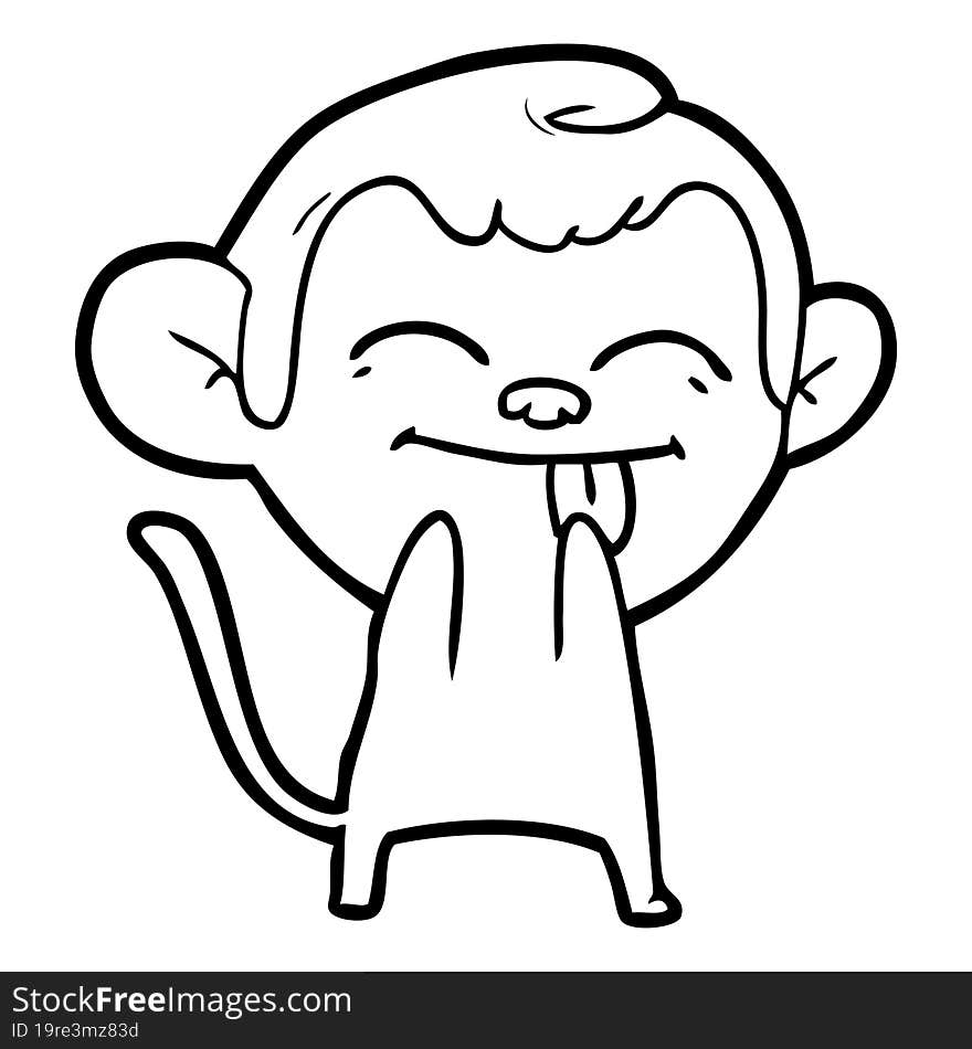 funny cartoon monkey. funny cartoon monkey