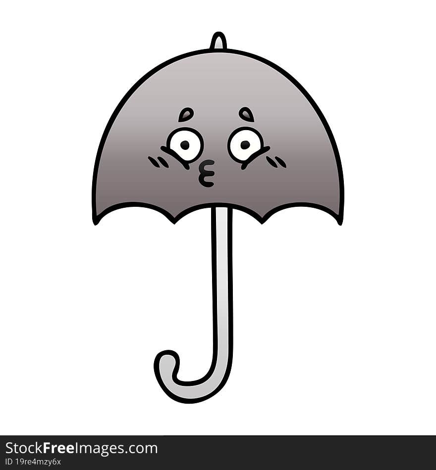 gradient shaded cartoon umbrella